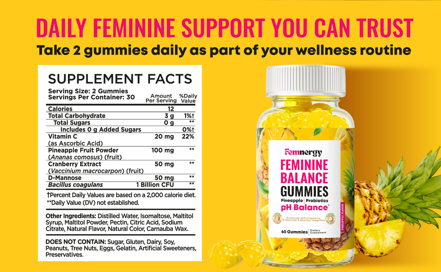 Feminine Balance Probiotic Gummies for Women