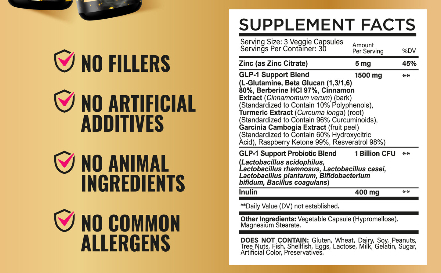 Femnergy GLP-1 Support Probiotic Supplement for Weight Loss