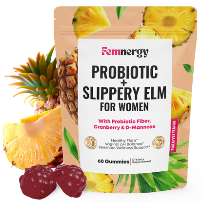 Femnergy Feminine Probiotics Slippery Elm Gummies
