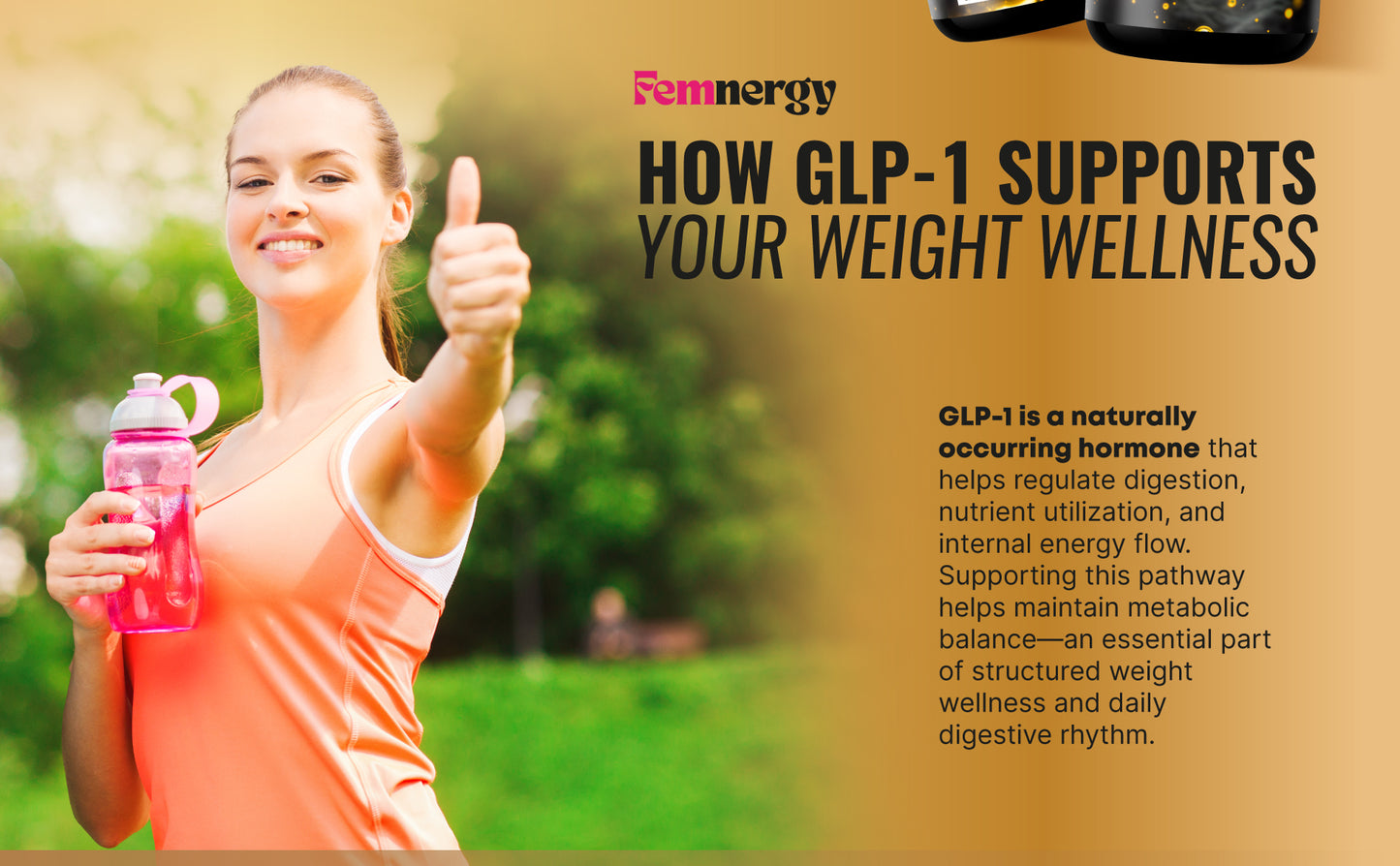 Femnergy GLP-1 Support Probiotic Supplement for Weight Loss