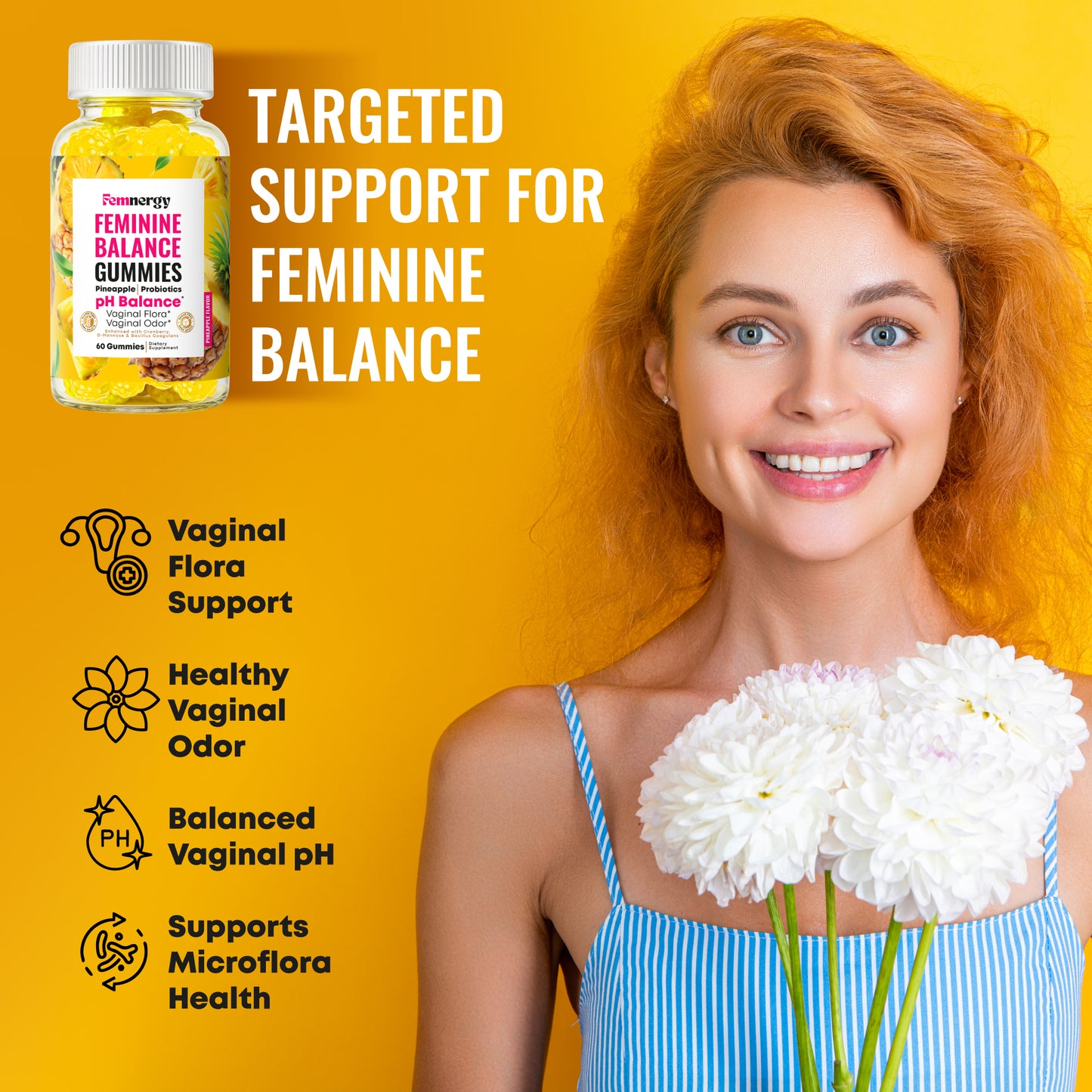 Feminine Balance Probiotic Gummies for Women