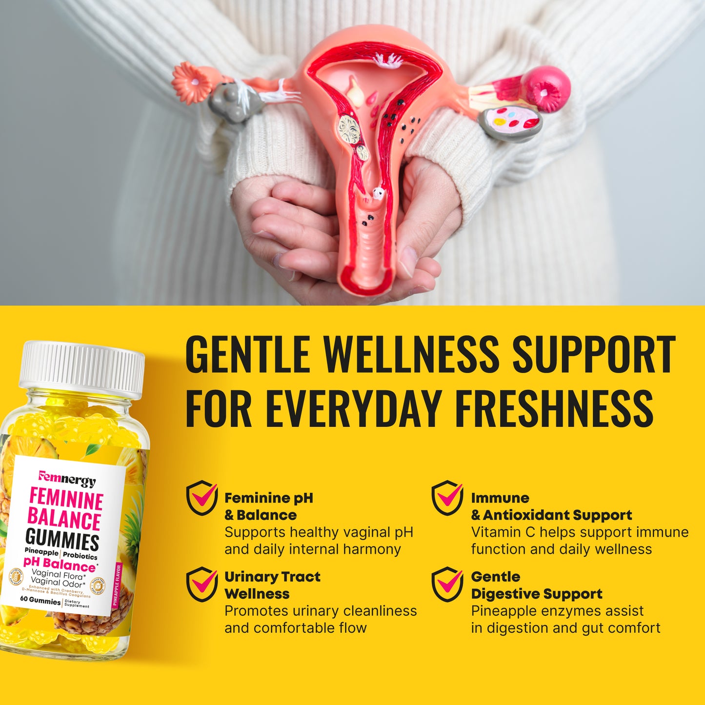 Feminine Balance Probiotic Gummies for Women