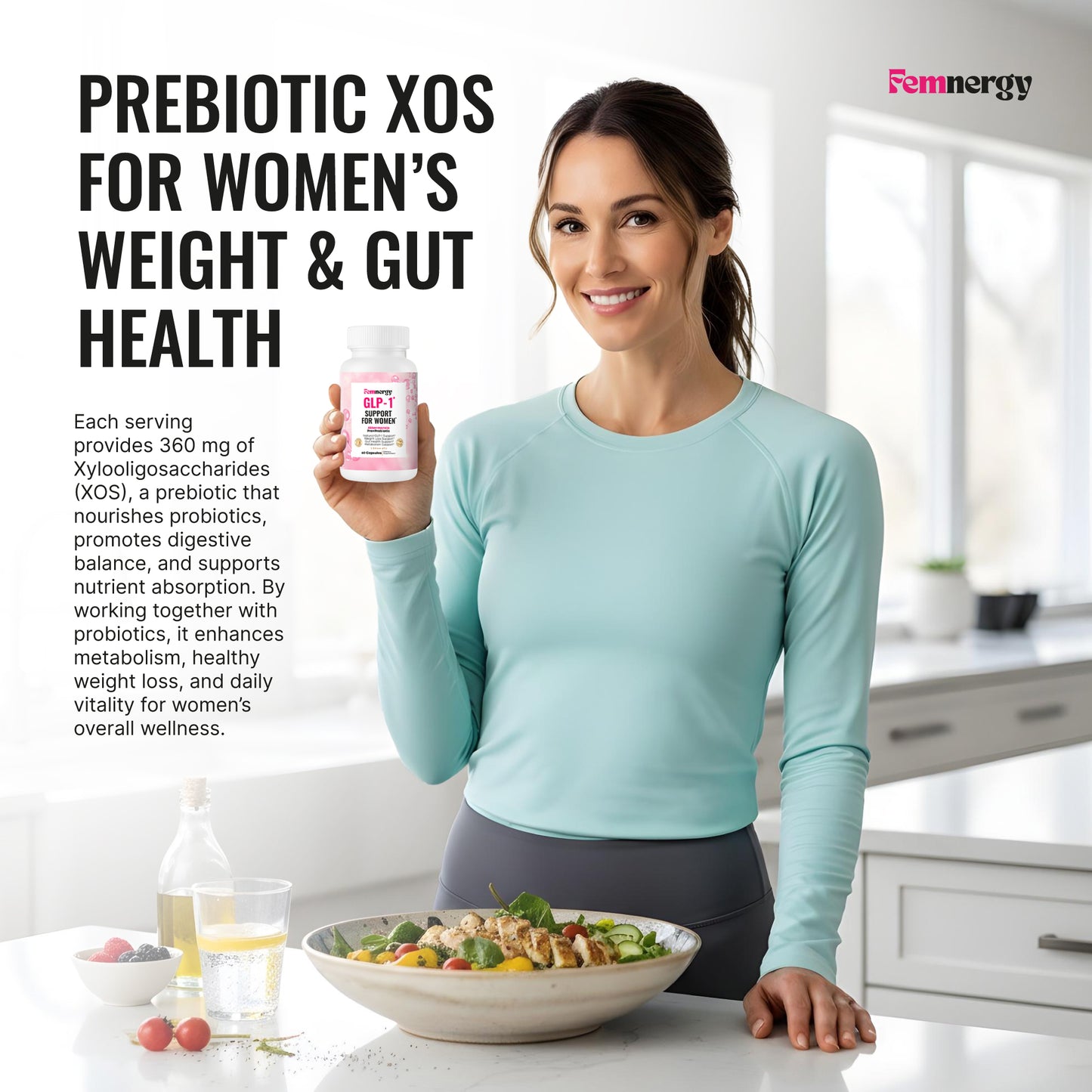 Femnergy GLP-1 Akkermansia Pre+Probiotics Capsules