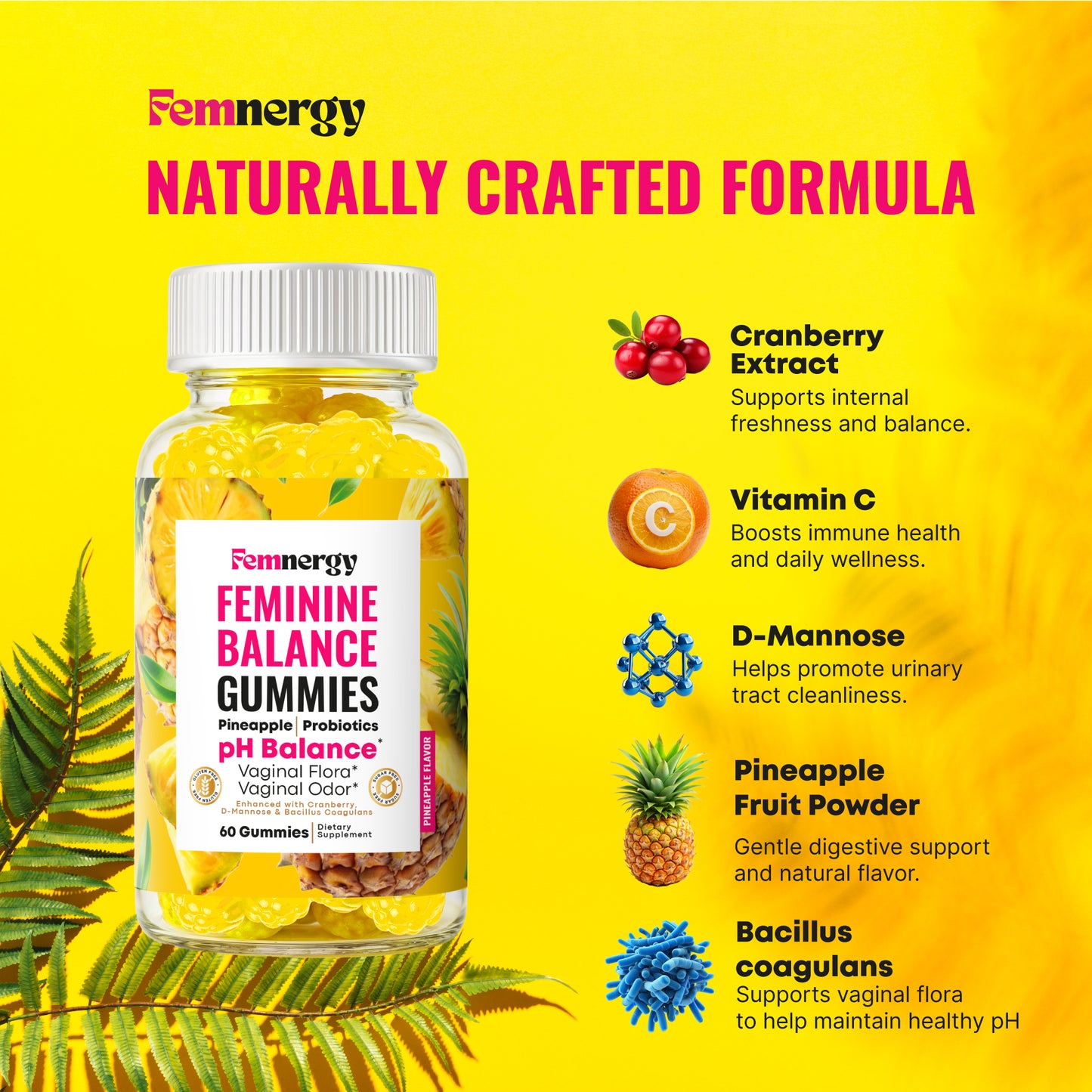 Feminine Balance Probiotic Gummies for Women