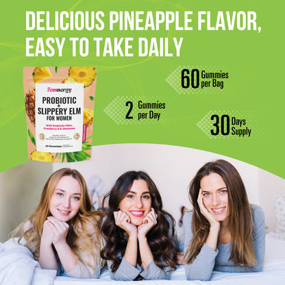Femnergy Feminine Probiotics Slippery Elm Gummies