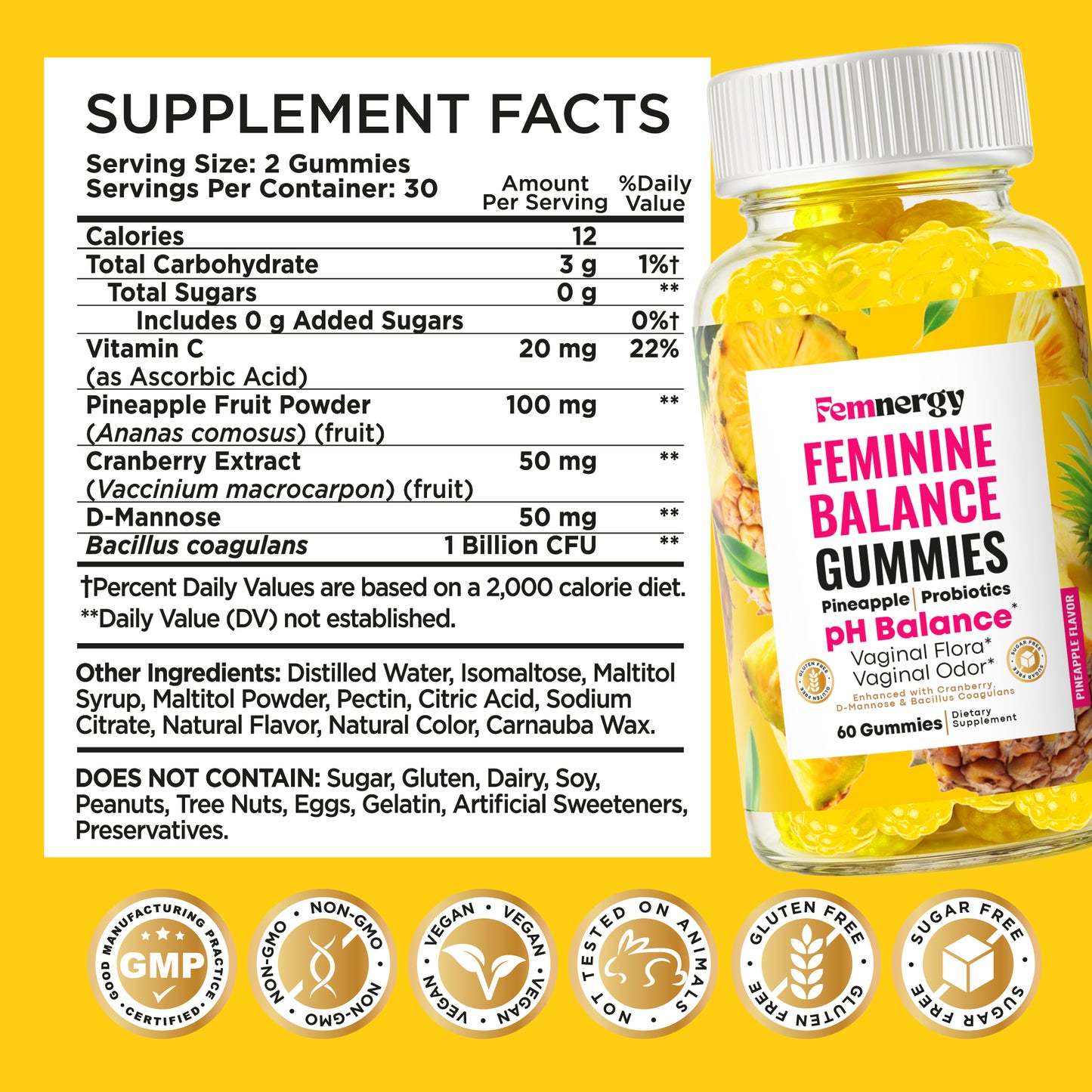 Feminine Balance Probiotic Gummies for Women