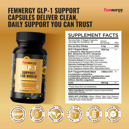 Femnergy GLP-1 Support Probiotic Supplement for Weight Loss